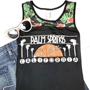 Coachella Palm Springs tank top, sz L